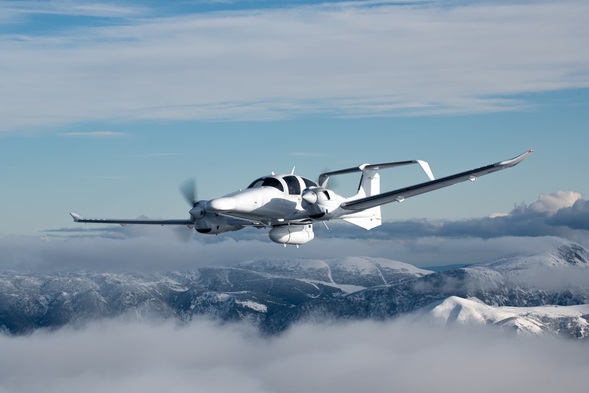 Diamond DA62 MPP Special Mission Aircraft over the Alps