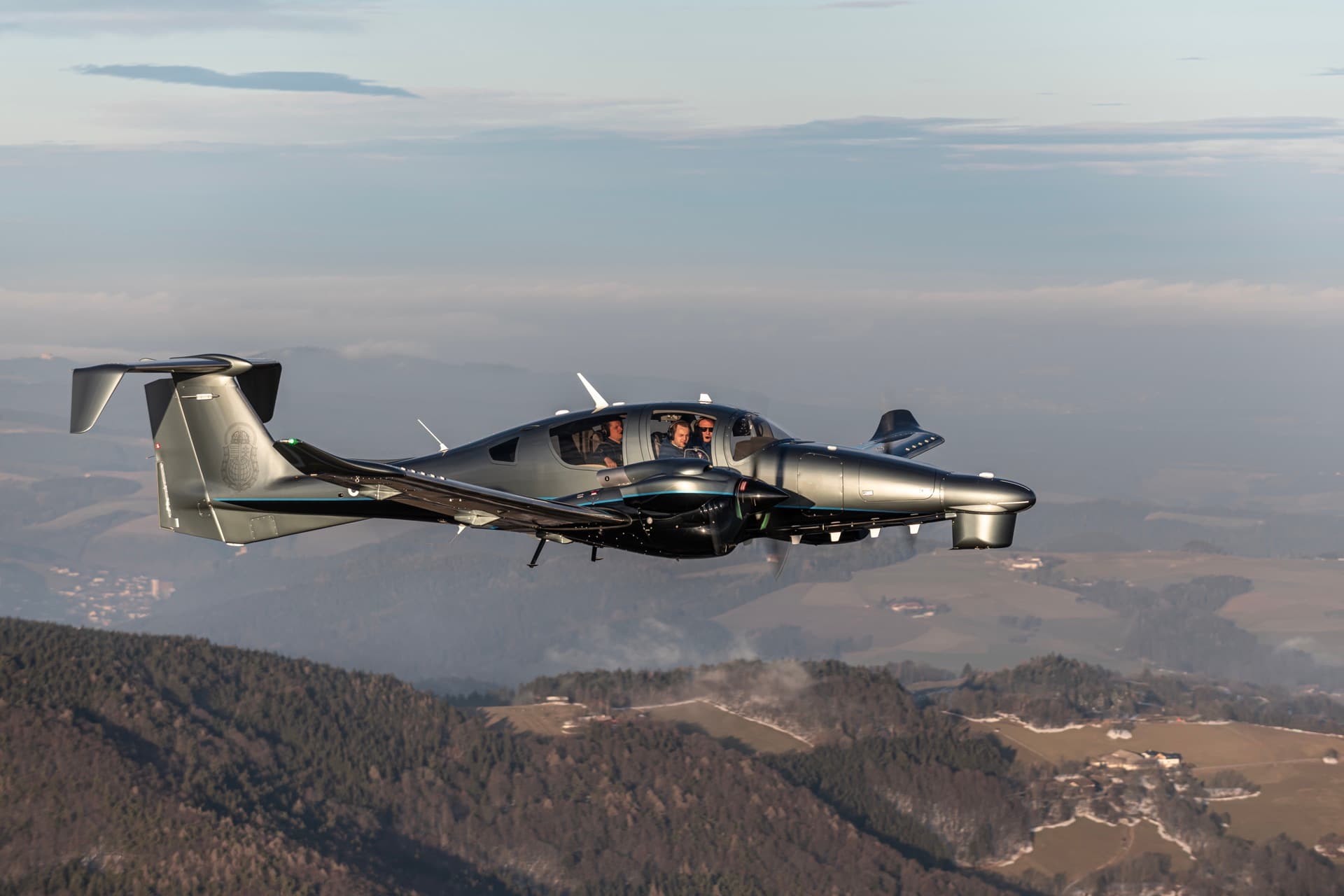 Diamond DA62 MPP SurveyStar aerial survey aircraft with belly-mounted sensor pod